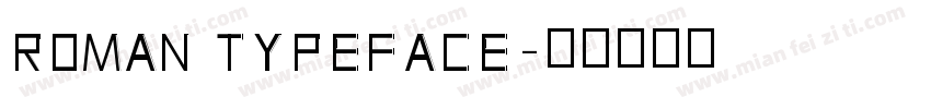 roman typeface字体转换